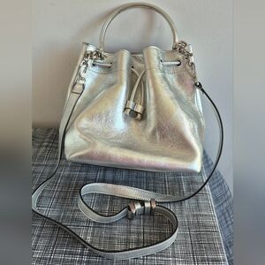 Jimmy Choo Bon Bon Bucket Bag / Silver
